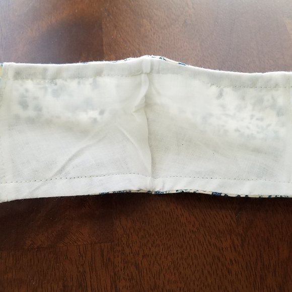 Face Mask KIDS Blue Floral Removable Teddy Bear - Picture 4 of 4